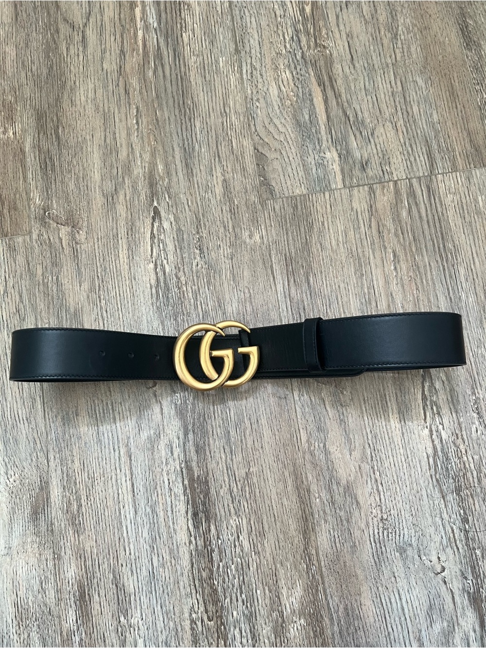 Gucci 2015 Re-Edition wide leather belt Double G Buckle